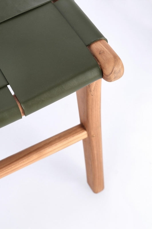 Silla madera de teca / cuero