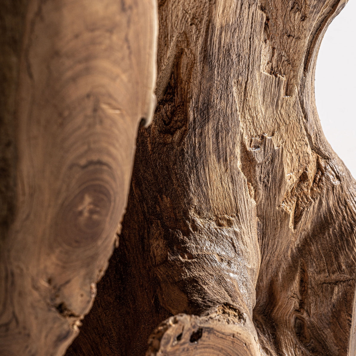 MESA DE CENTRO PIEZA ÚNICA MADERA DE TEca