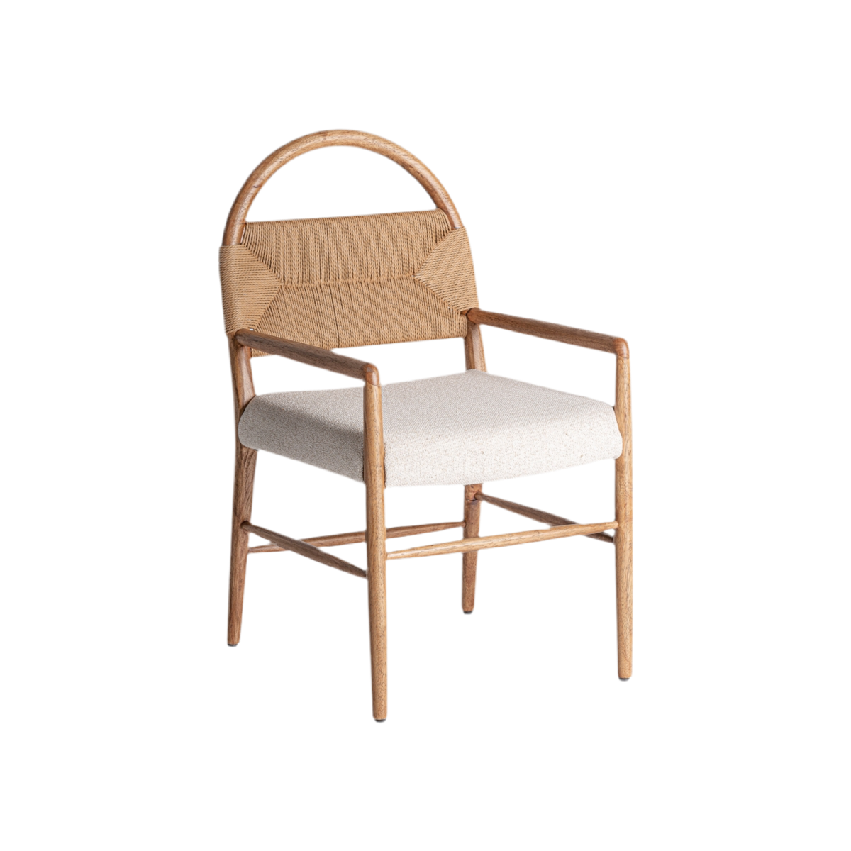 SILLa tejido / madera caucho / enea