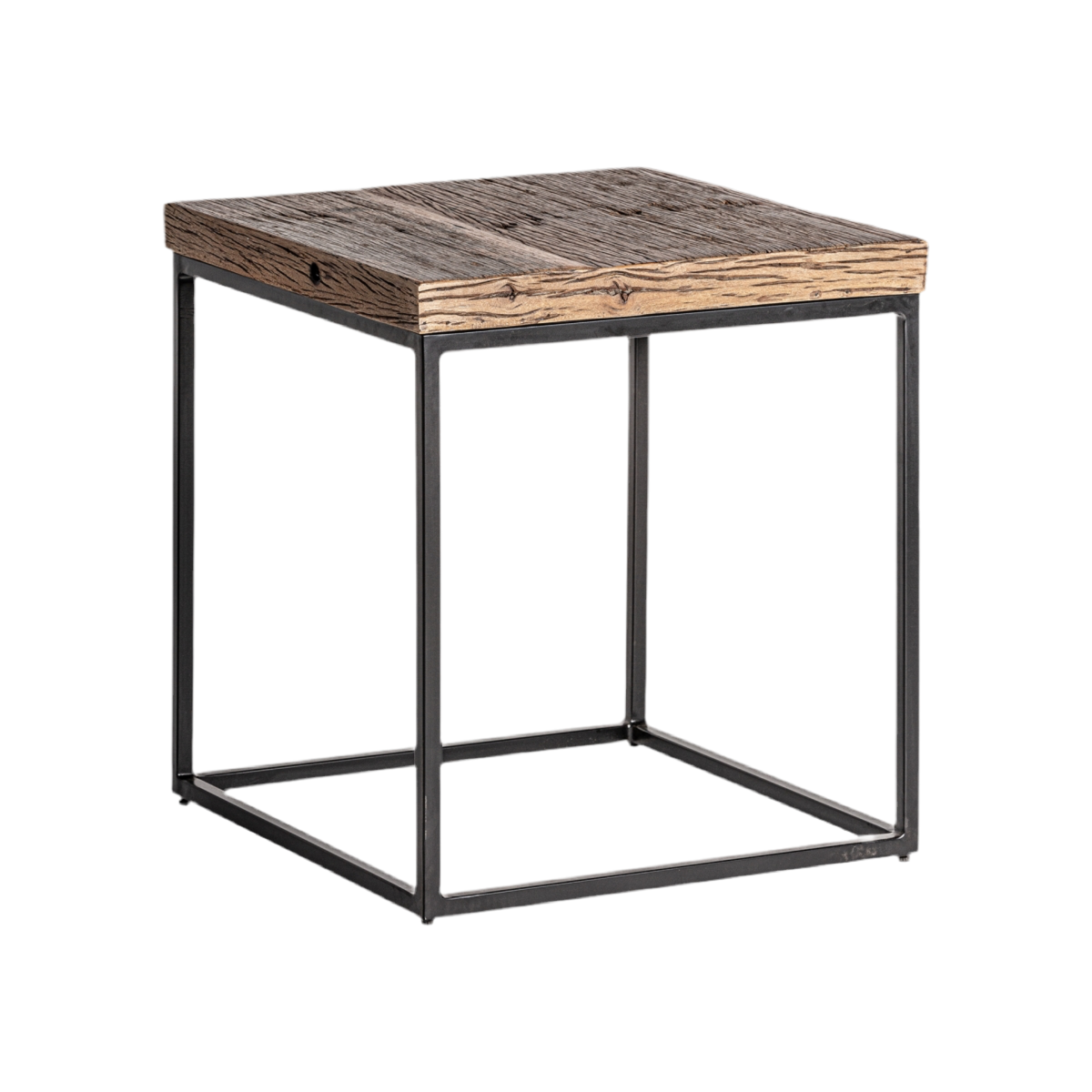 MESA AUXILIAR MADERA RECUPERADA / HIERRO