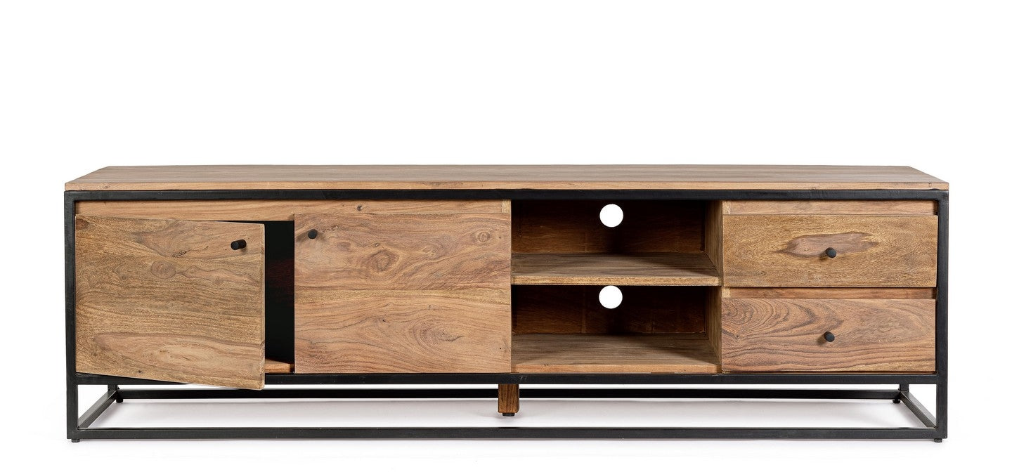 MUEBLE TV MADERA SHEESHAM / ACERO