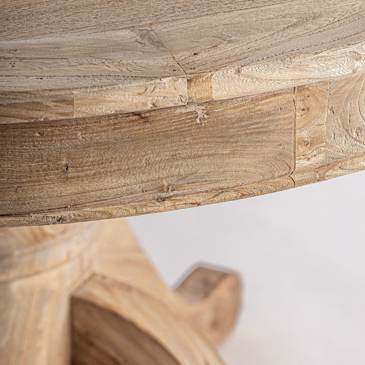 MESA COMEDOR PIEZA ÚNICA MADERA DE OLMO EXTENSIBLE