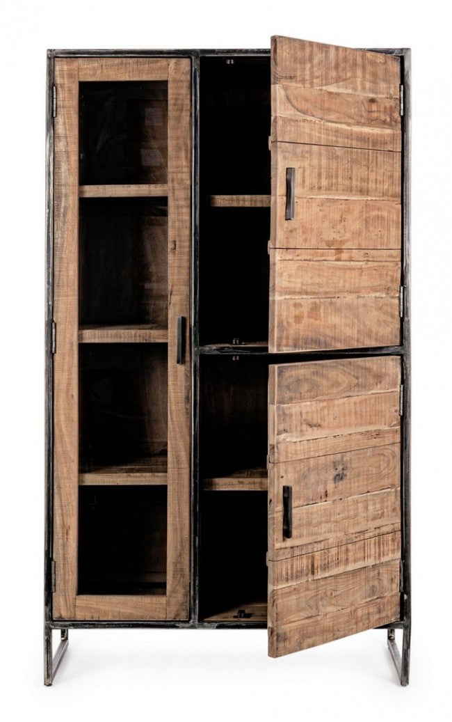 VITRINA MADERA DE ACACIA / ACERO