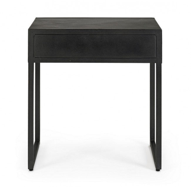 MESITA DE NOCHE MADERA MANGO / ACERO