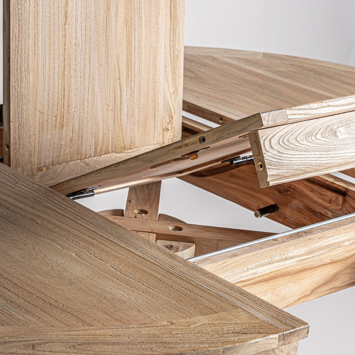 MESA COMEDOR PIEZA ÚNICA MADERA DE OLMO EXTENSIBLE