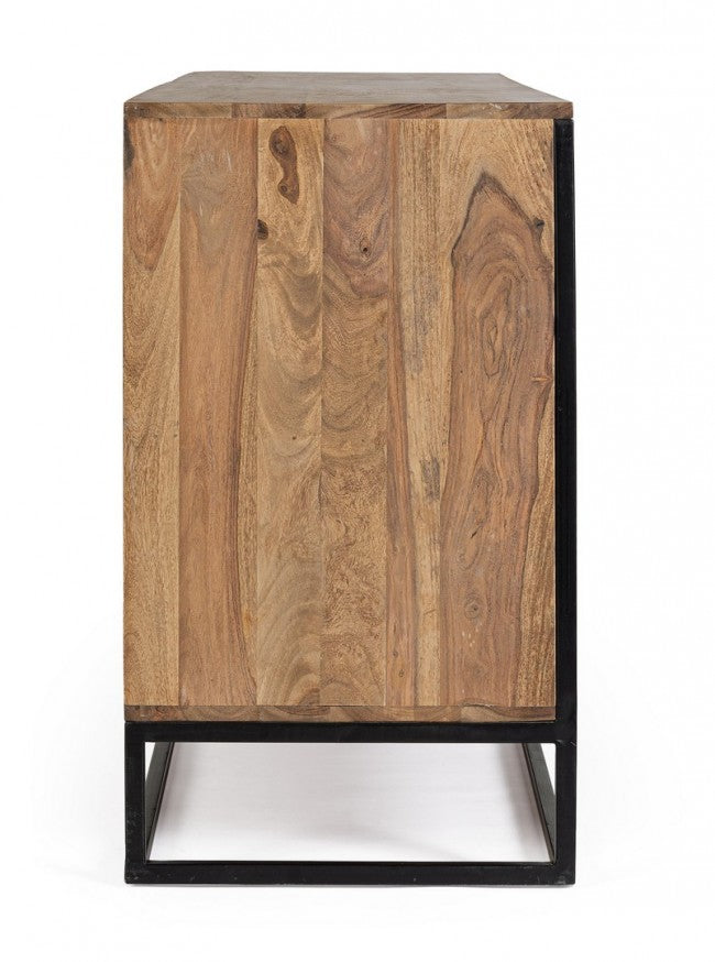 Aparador madera sheesham / acero