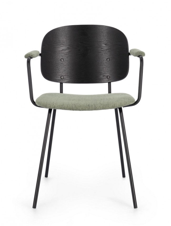 Silla tejido / madera álamo / acero