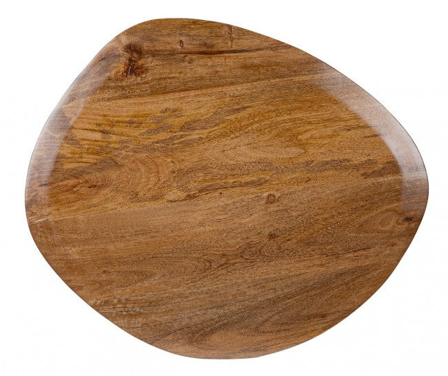 MESA AUXILIAR MADERA DE MANGO / ACERO