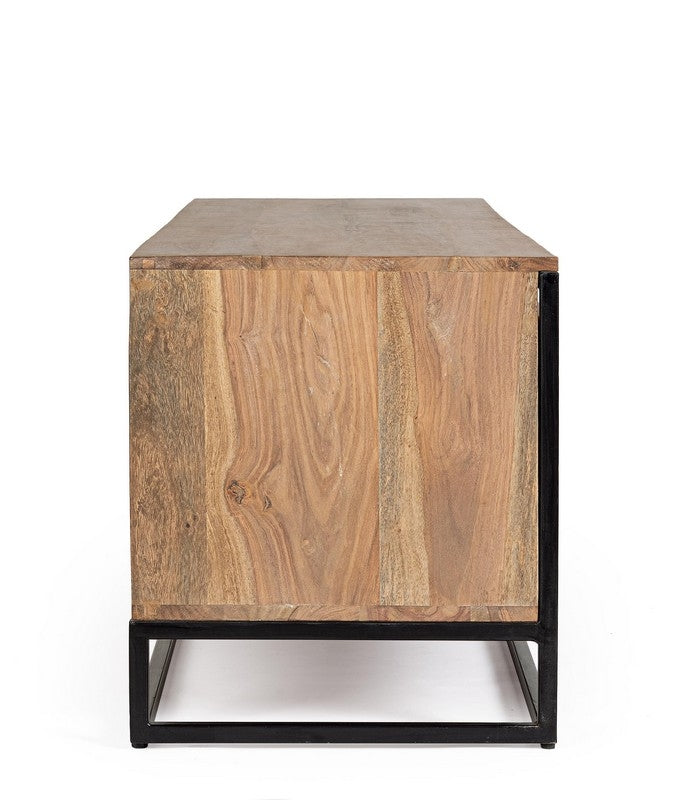 MUEBLE TV MADERA SHEESHAM / ACERO
