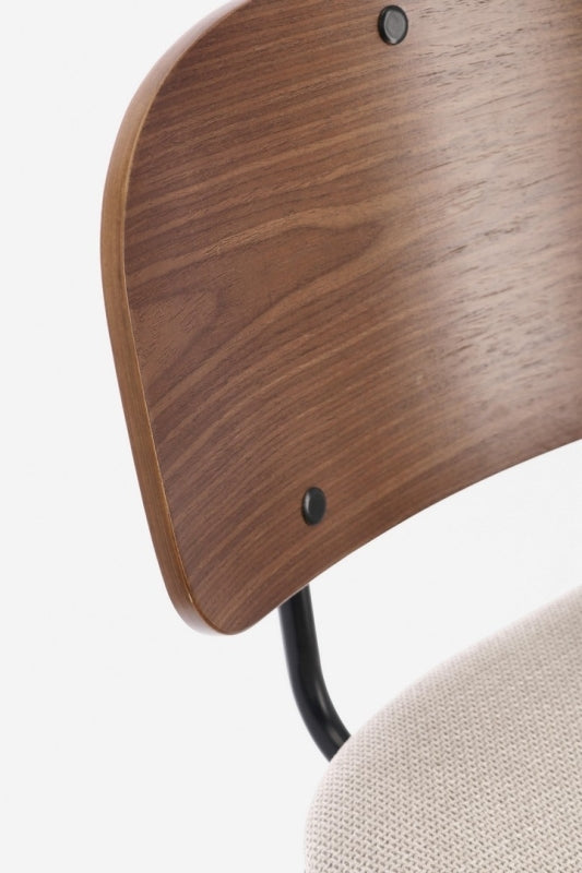 Taburete tejido / madera álamo / acero