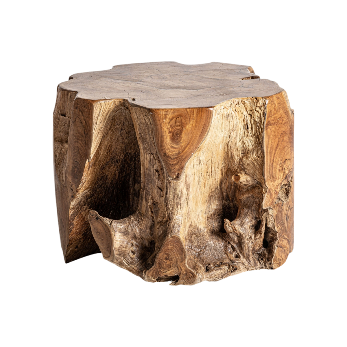 MESA DE CENTRO PIEZA ÚNICA MADERA DE TEca