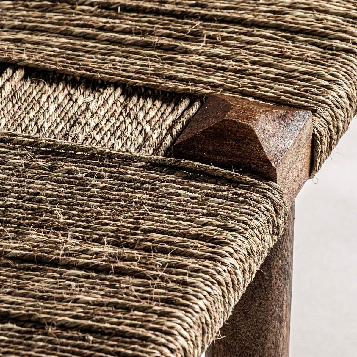 BANCO YUTE NATURAL Y MADERA DE MANGO 191CM.