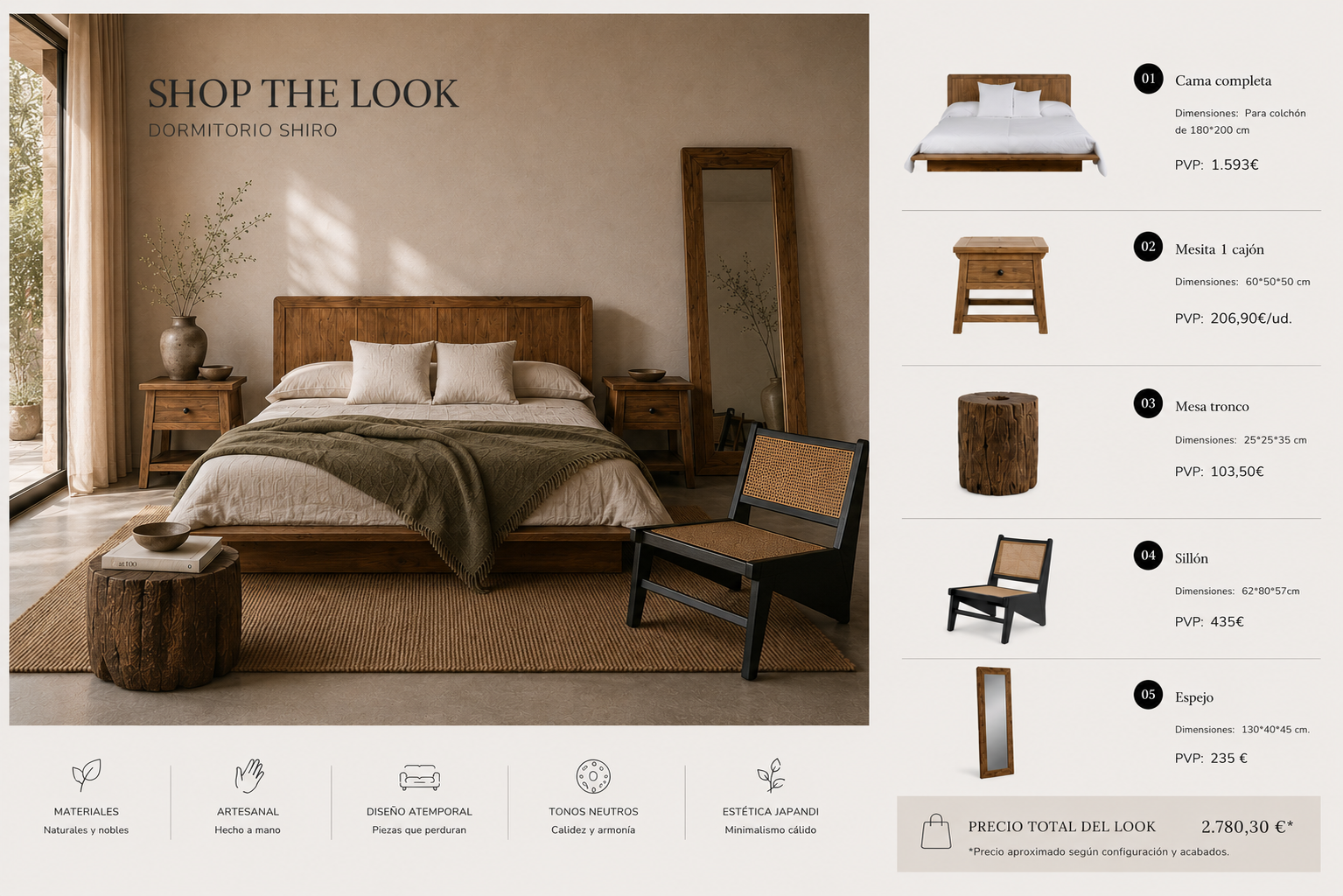Dormitorio SHIRO - Ambiente completo
