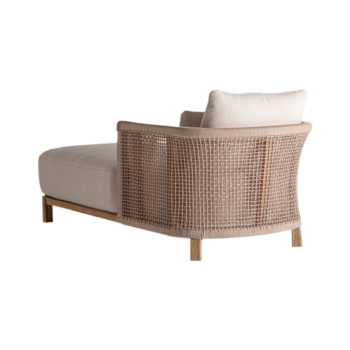 Tumbona chaise-longue madera de teca / tejido