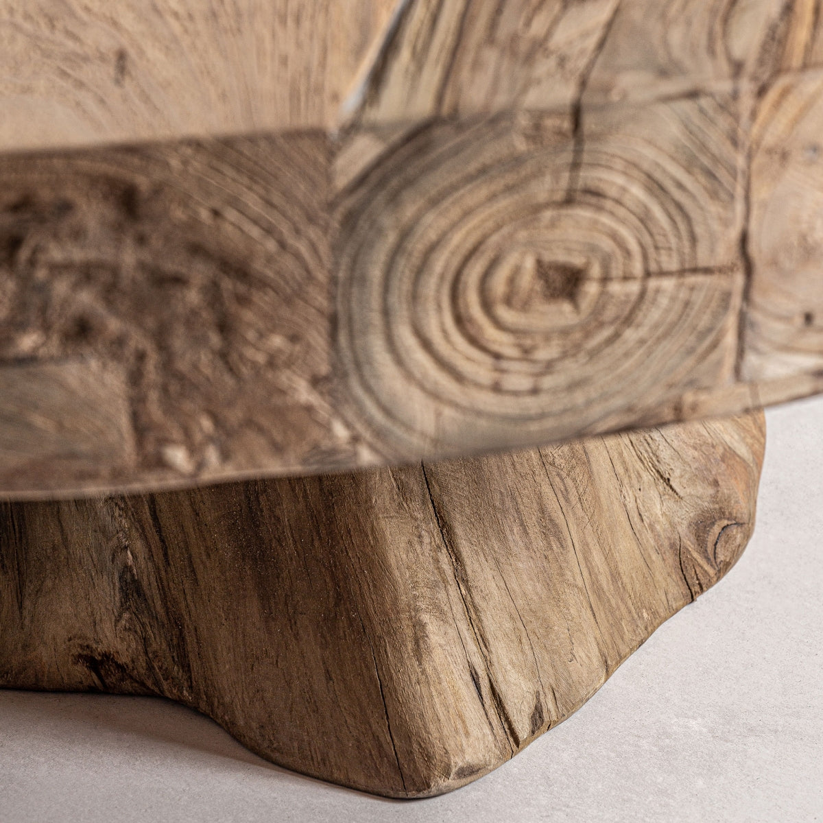 MESA DE CENTRO MADERA DE TEca RESTAURADA OUTDOOR
