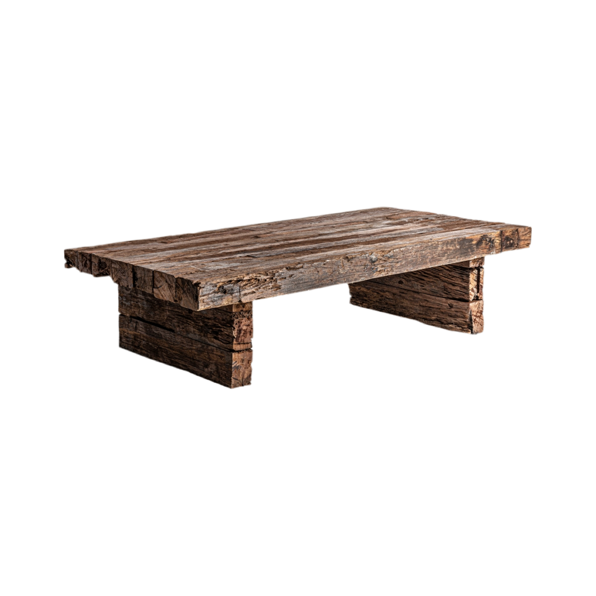 MESA DE CENTRO PIEZA ÚNICA MADERA DE TEca