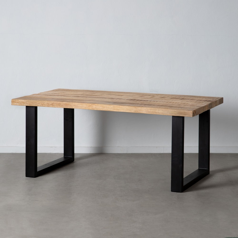 MESA COMEDOR NATURAL-NEGRO