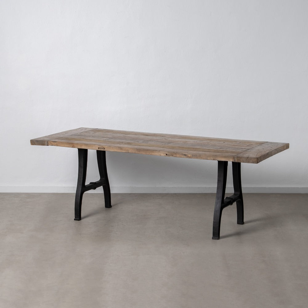 MESA COMEDOR NATURAL-NEGRO