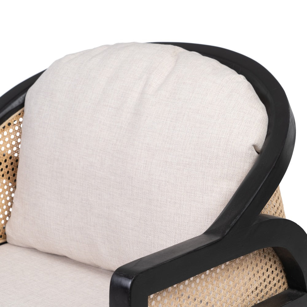 SILLÓN NATURAL-NEGRO RATÁN/MADERA