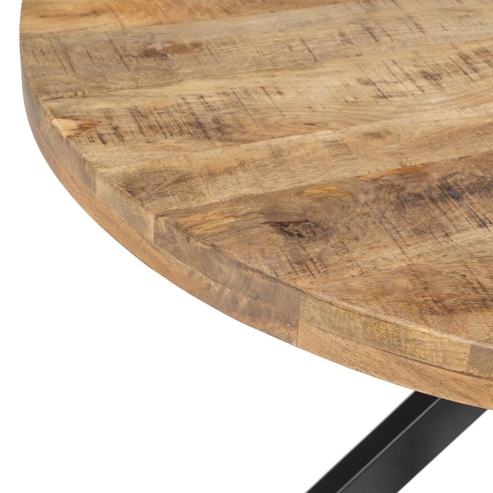 MESA COMEDOR MADERA DE MANGO / HIERRO 120M