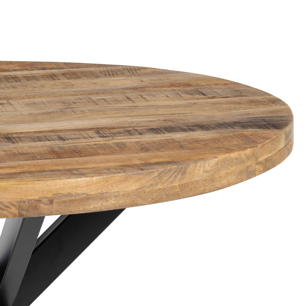 MESA COMEDOR MADERA DE MANGO / HIERRO 120M