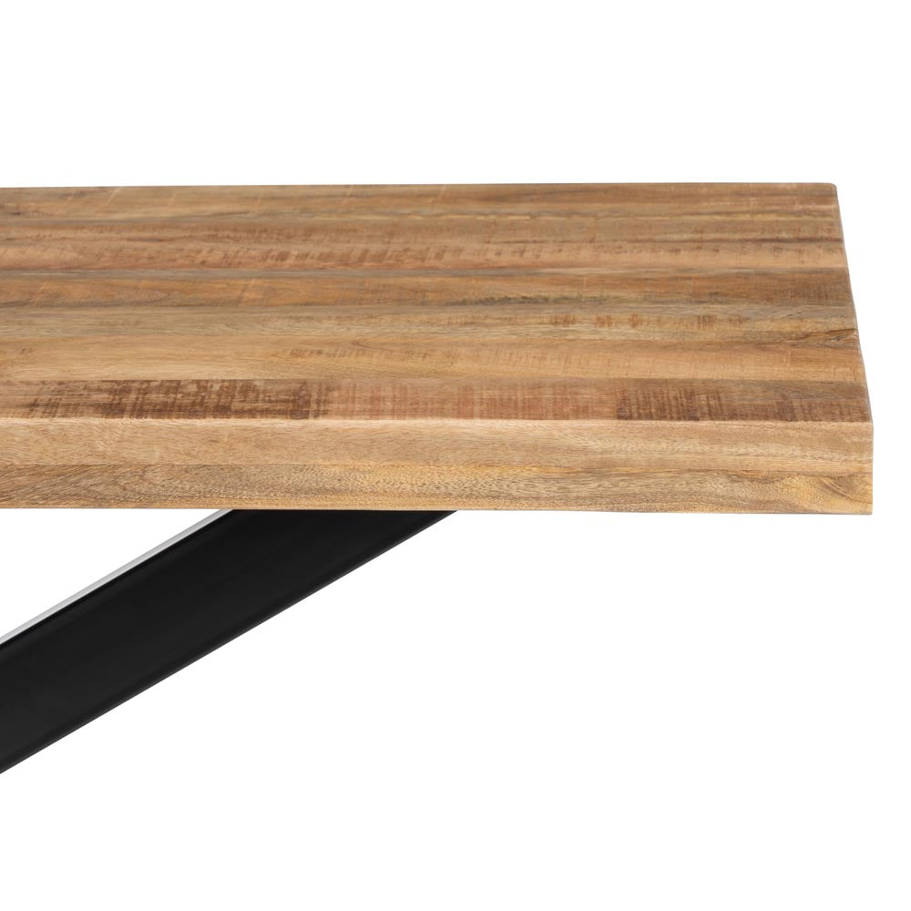 MESA COMEDOR MADERA DE MANGO / HIERRO 160CM
