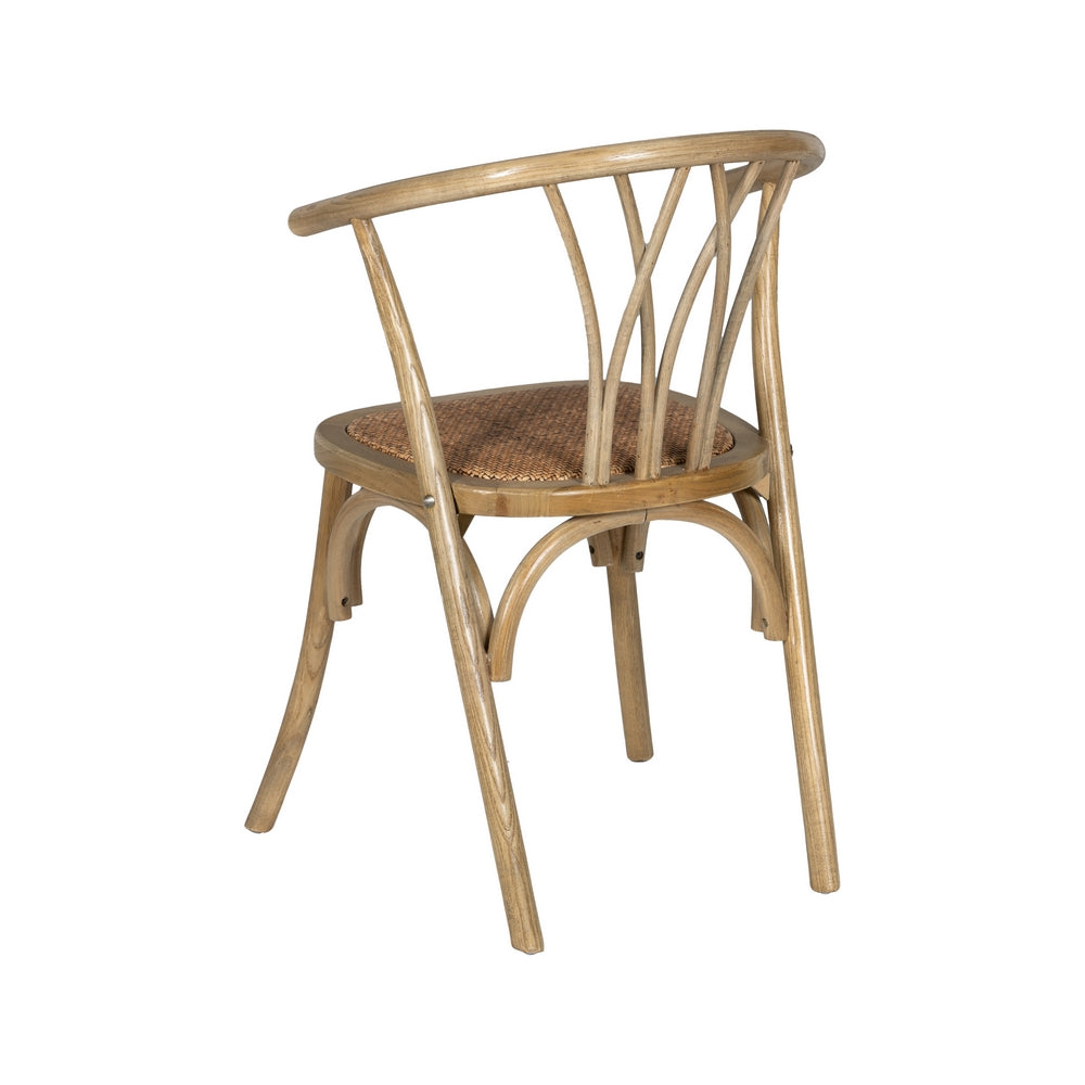 SILLA MADERA DE OLMO / RATÁN