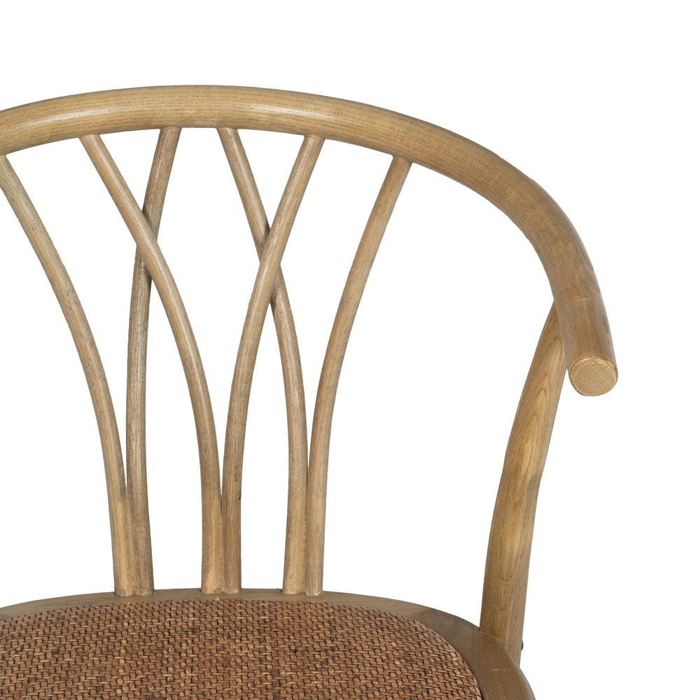 SILLA MADERA DE OLMO / RATÁN