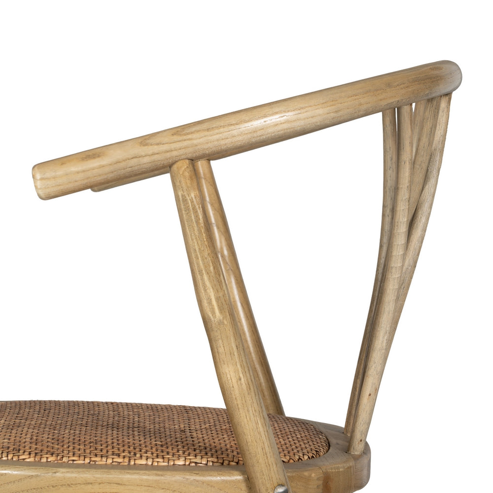 SILLA MADERA DE OLMO / RATÁN