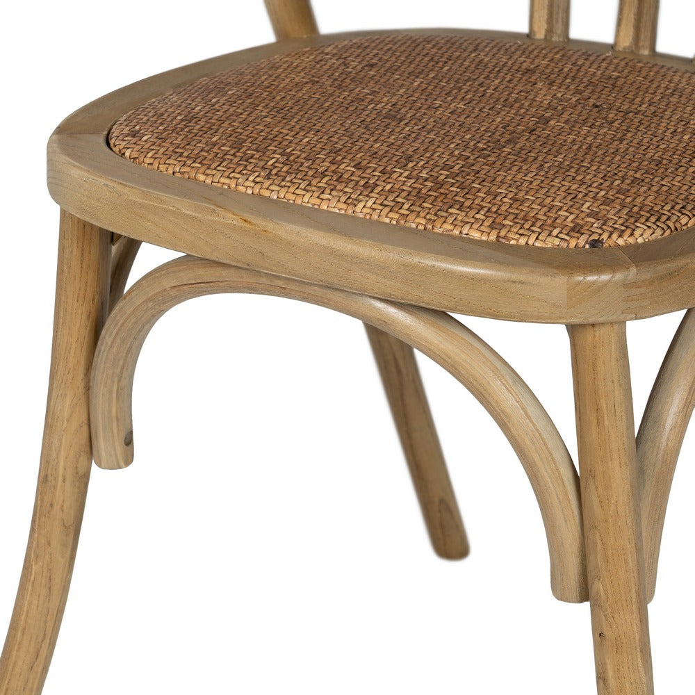 SILLA MADERA DE OLMO / RATÁN