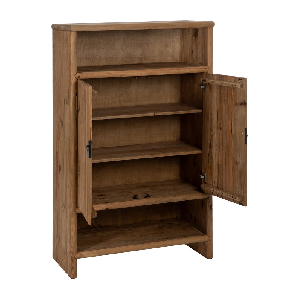 Armario de madera de pino reciclada natural