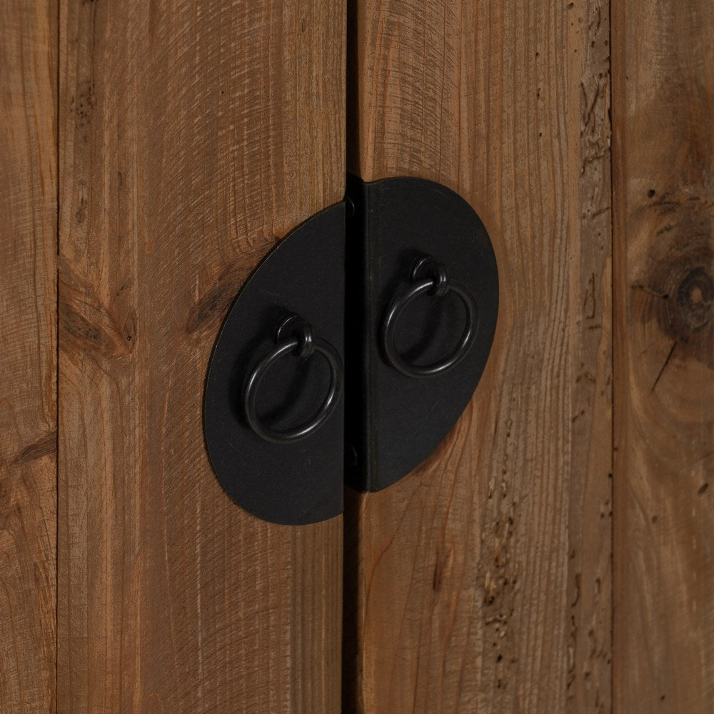 Armario de madera de pino reciclada natural