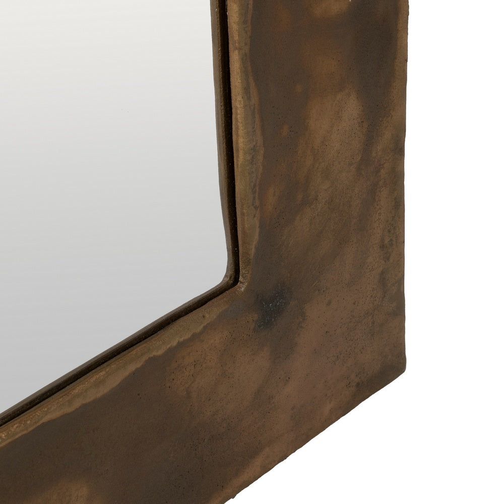 Espejo de pared grande en aluminio acabado oro viejo