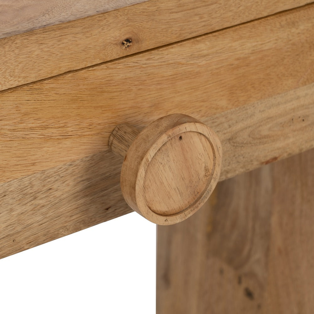 Consola Natural en Madera de Mango