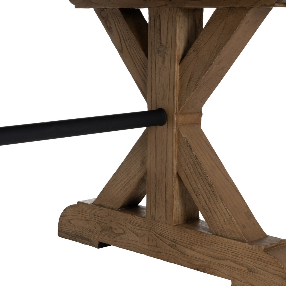 Mesa de comedor de roble recuperado