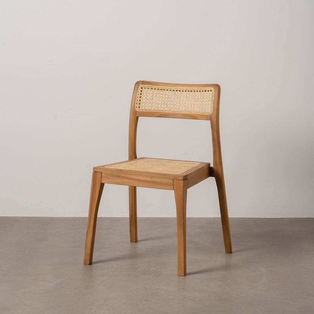 Silla de Madera y Ratán Natura