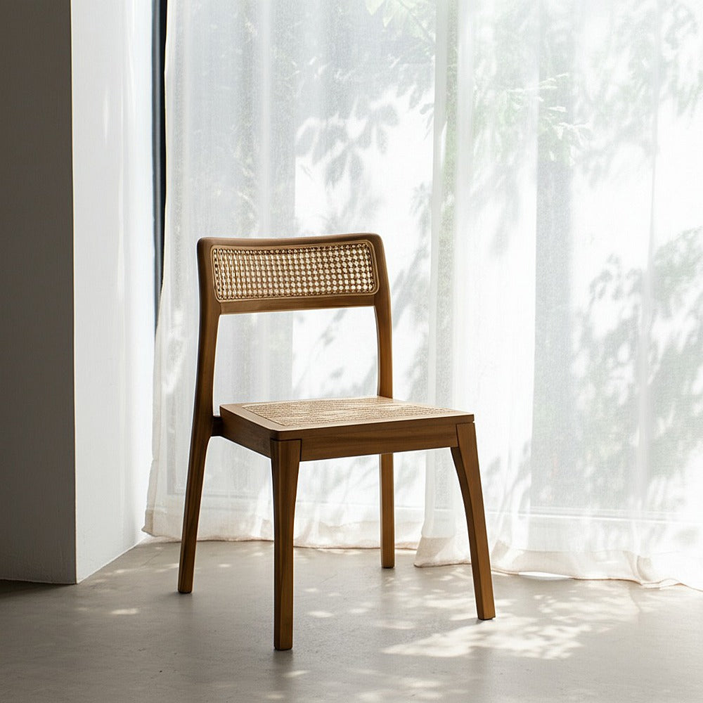 Silla de Madera y Ratán Natura