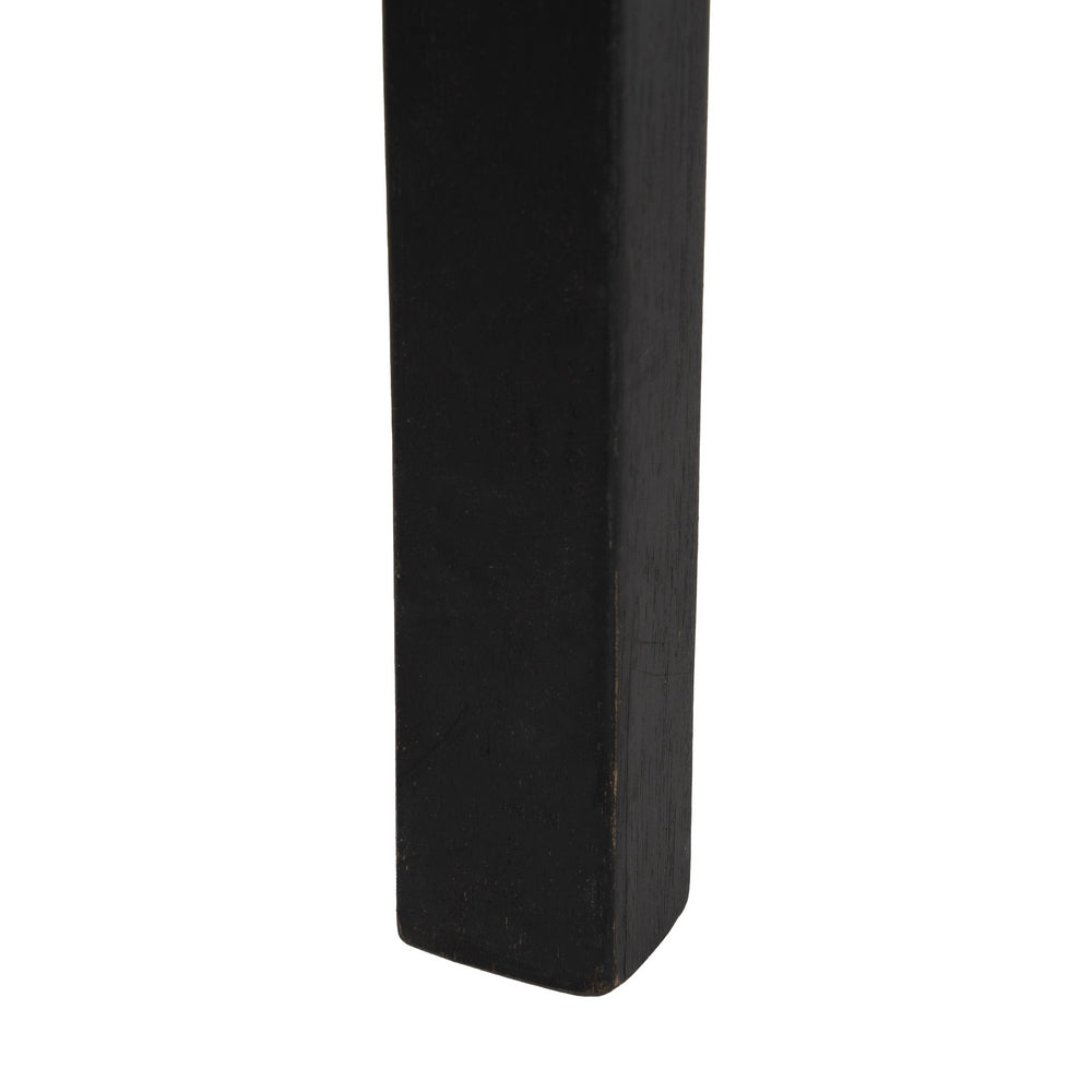 Silla de Madera Negra y Ratán Natural