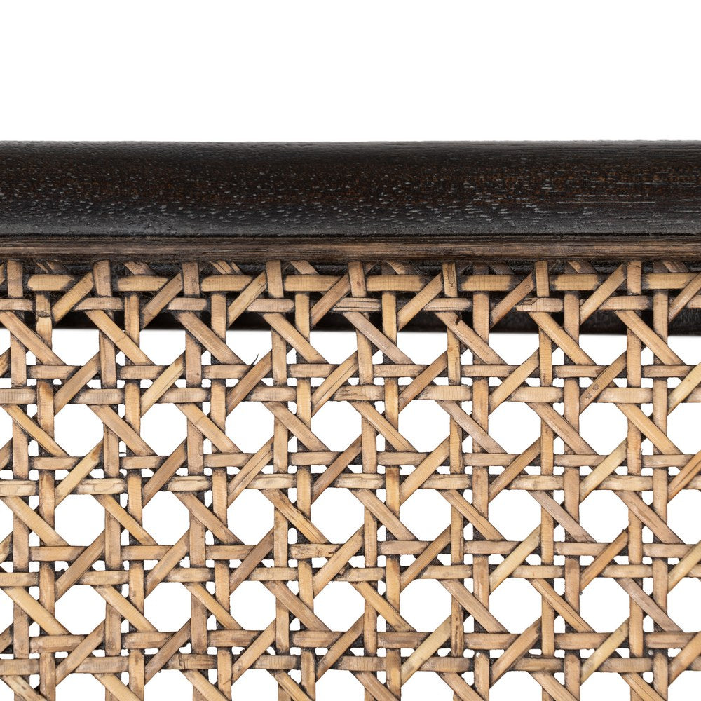 SILLÓN NEGRO RATÁN/MADERA