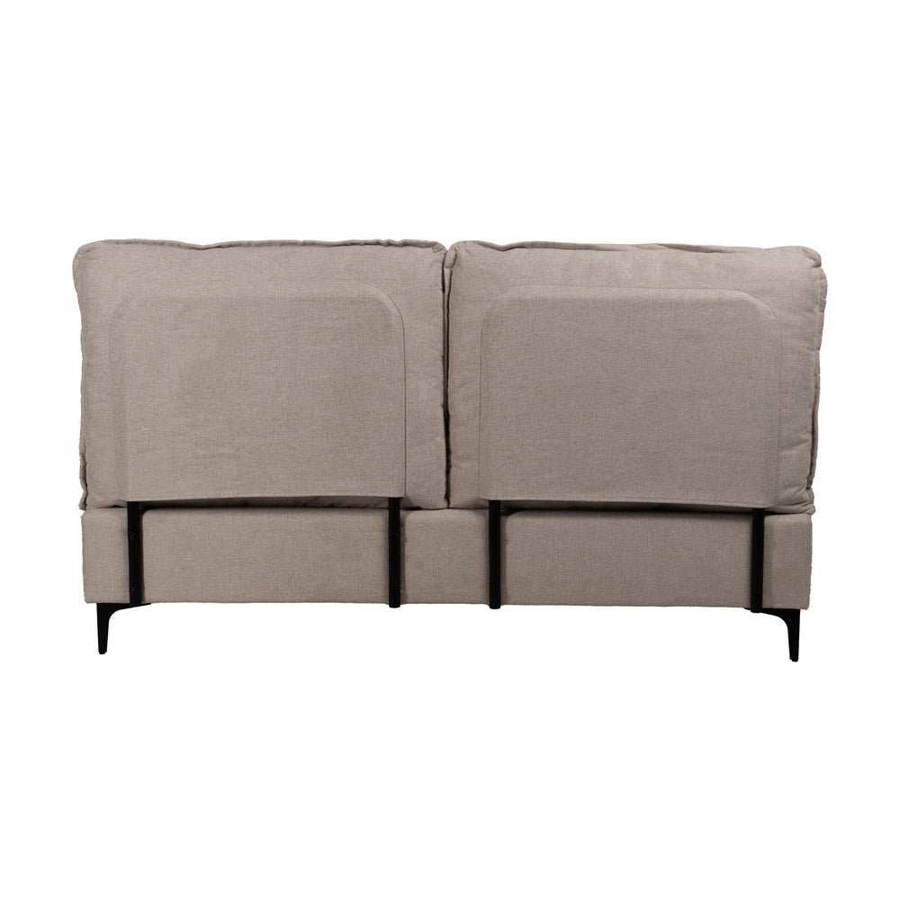 CAMA CON CABECERO BEIGE