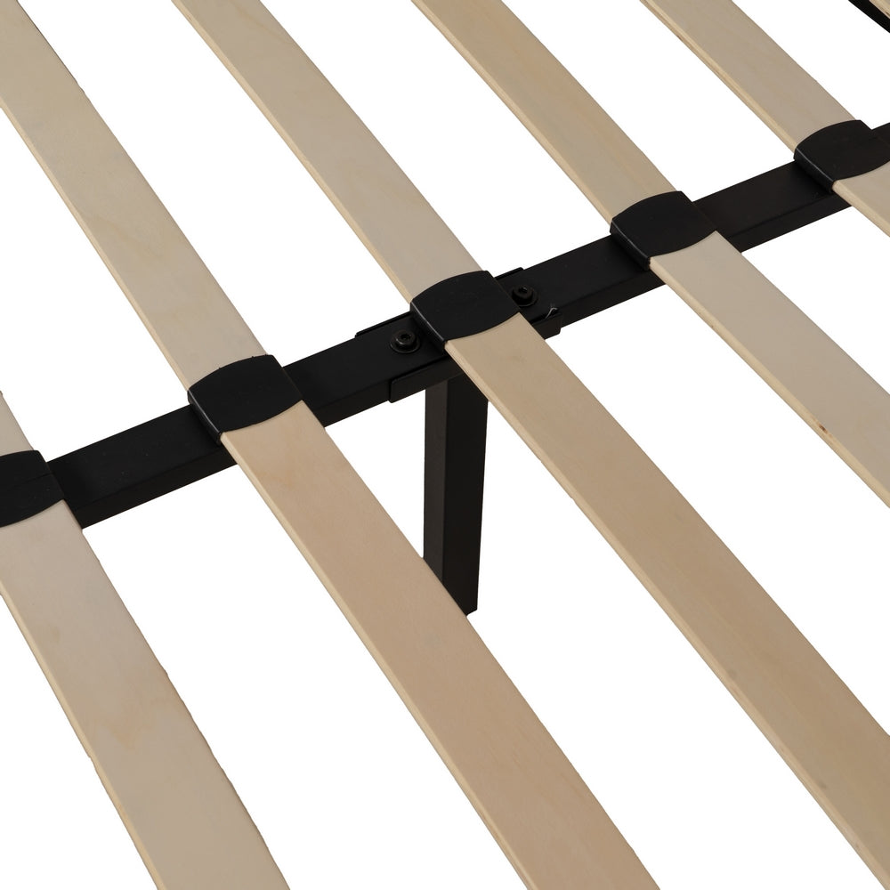 CAMA CON CABECERO BEIGE