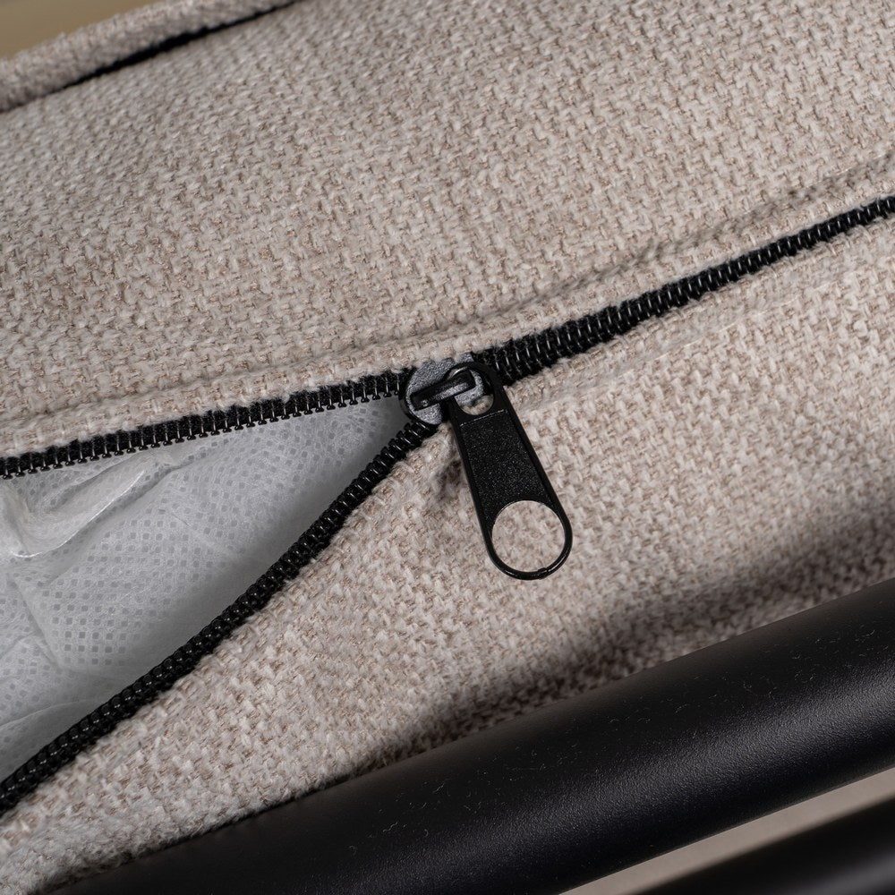 CAMA CON CABECERO BEIGE