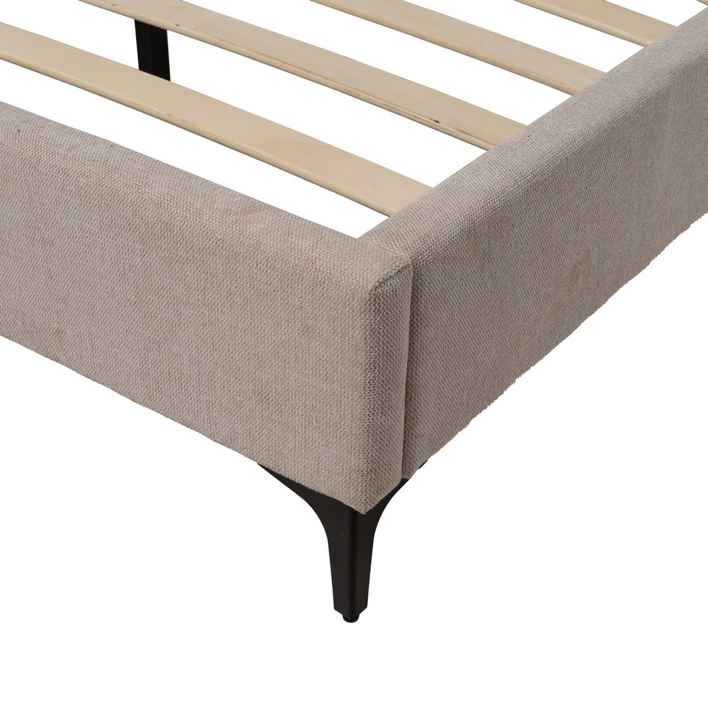 CAMA CON CABECERO BEIGE