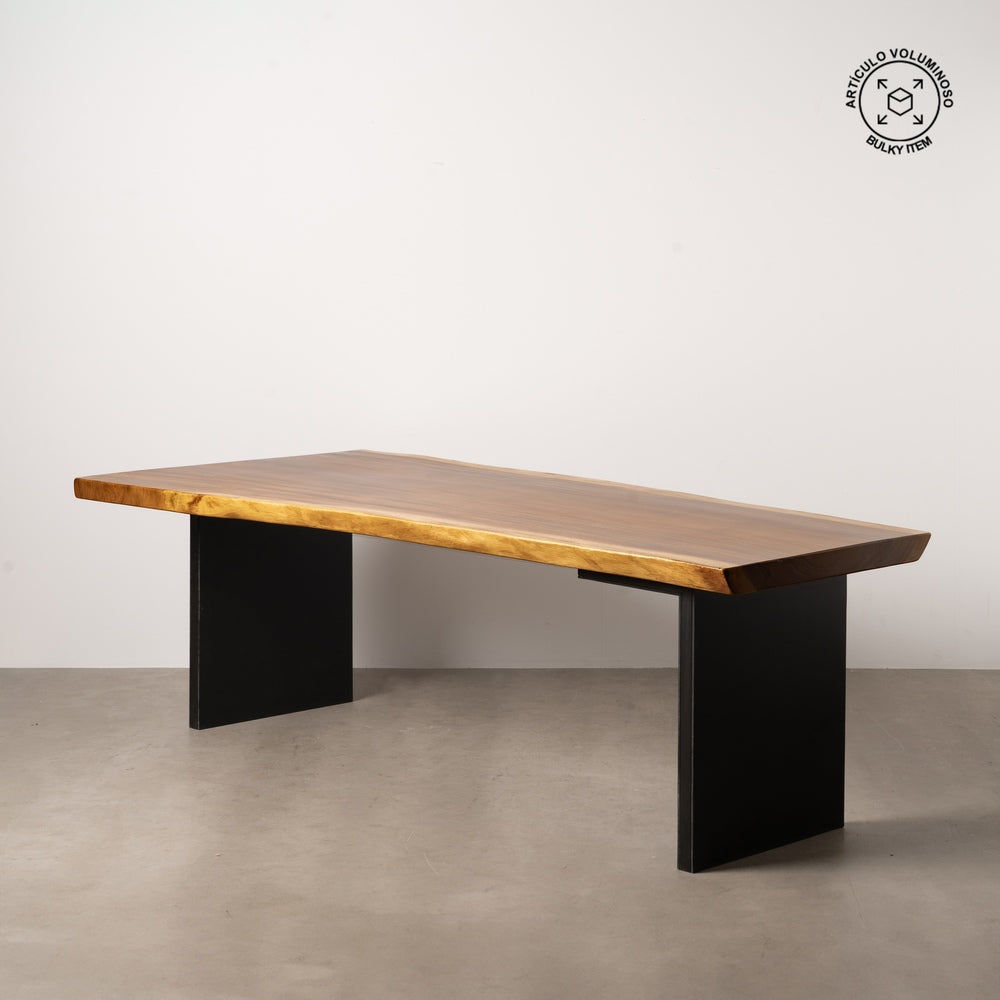 MESA COMEDOR NATURAL MADERA-HIERRO