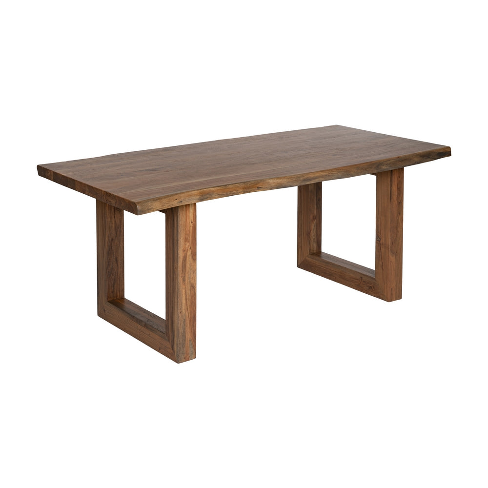 MESA COMEDOR MARRÓN MADERA DE ACACIA