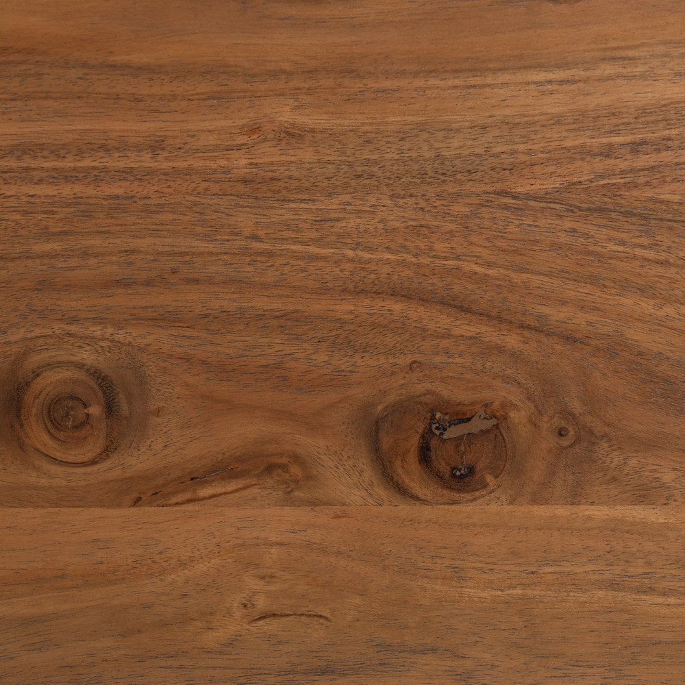 MESA COMEDOR MARRÓN MADERA DE ACACIA