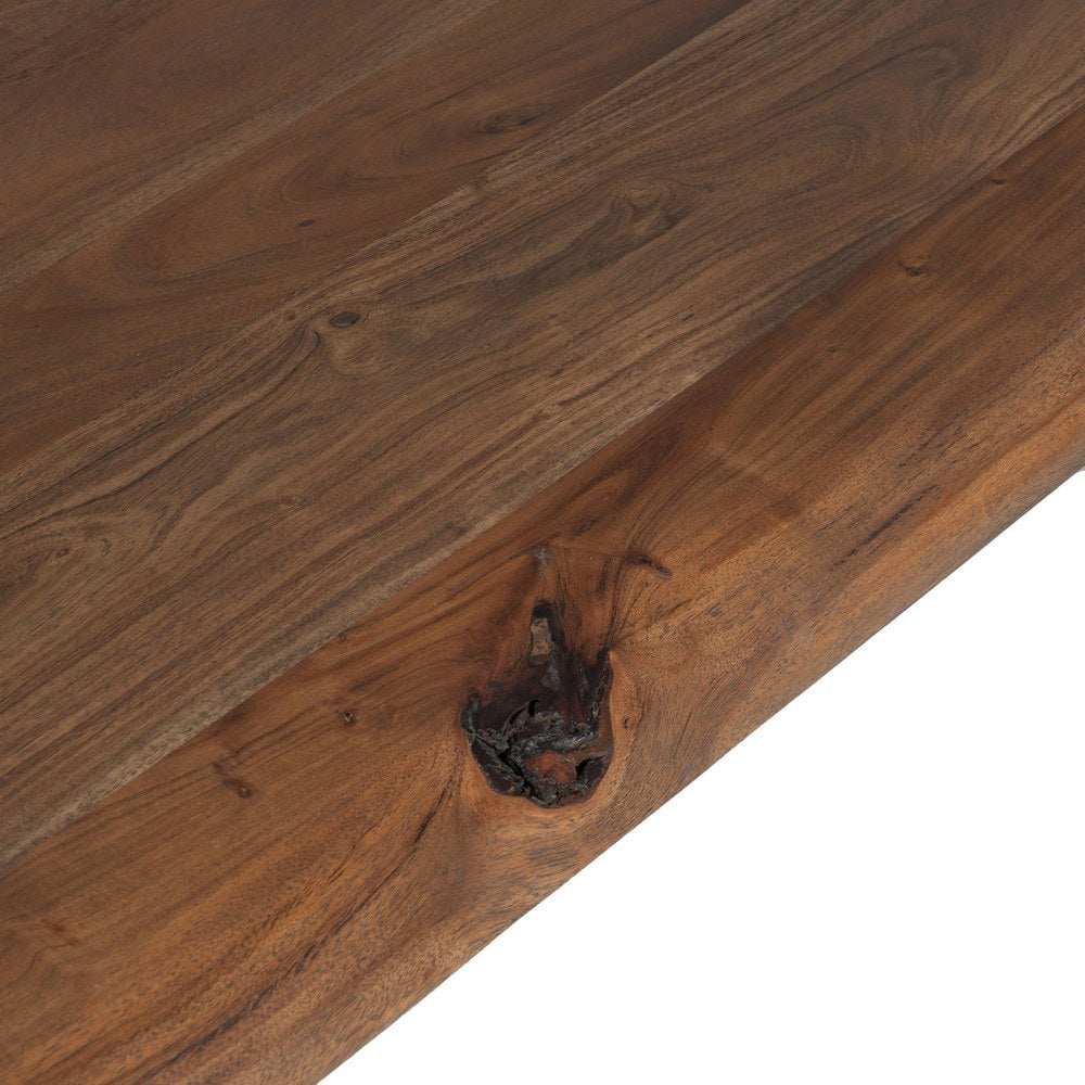 MESA COMEDOR MARRÓN MADERA DE ACACIA