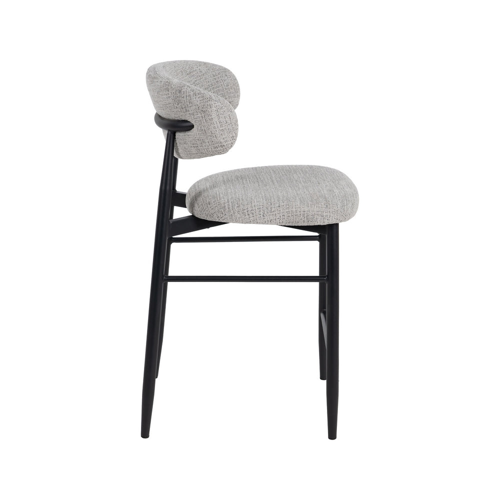 TABURETE GRIS TEJIDO METAL