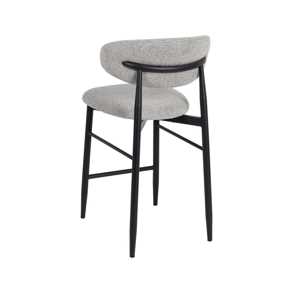 TABURETE GRIS TEJIDO METAL
