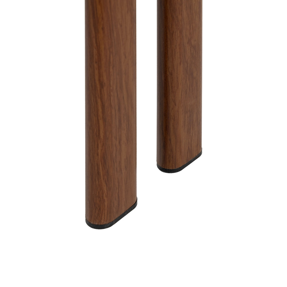 Taburete alto beige en tejido y metal – 75 cm